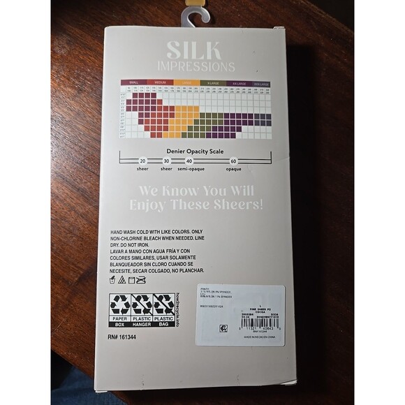 silk impressions large sheer ultra fine 2 pair 15 denier cocoa - Picture 2 of 2